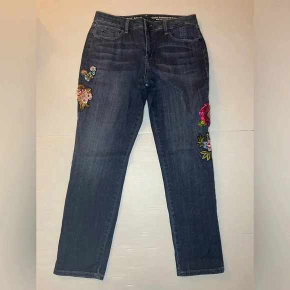 Laurie Felt Denim - Laurie Felt Classic Denim Embellish Boyfriend Jeans Brushed Sapphire SZ 10